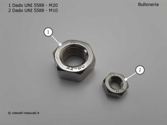 Dadi normali UNI 5588 M10 - M20