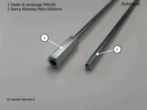 Dado di prolunga M8x40