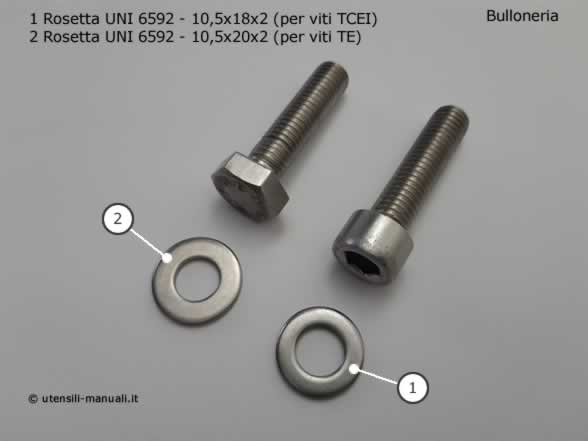 Rosette UNI 6592 per viti TE - TCEI