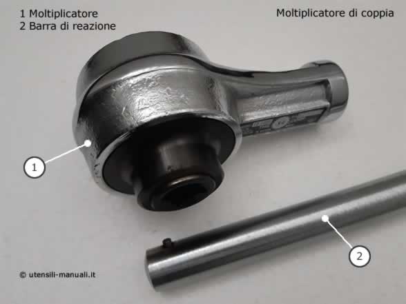 Moltiplicatore di coppia con barra di reazione