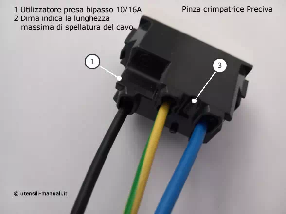 Pinza Preciva prova crimpatura puntale non isolato